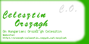 celesztin orszagh business card